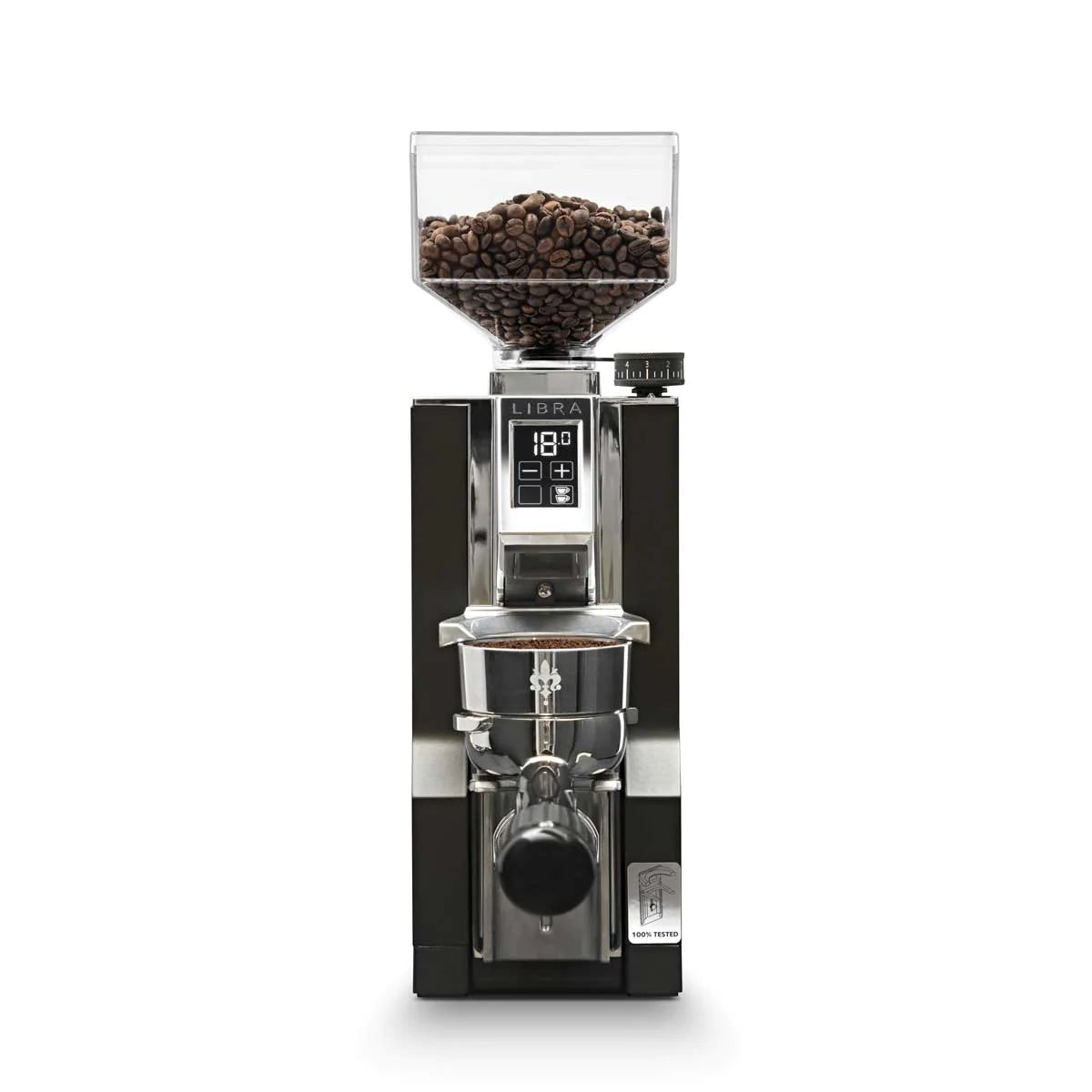 Eureka Mignon Libra Grind by Weight Home Espresso Grinder | Black