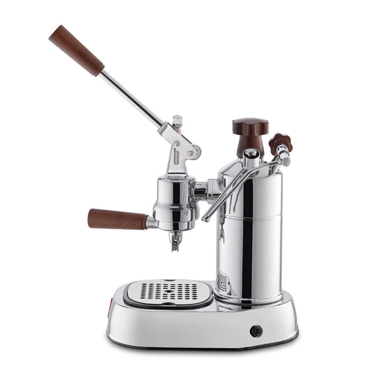 La Pavoni Professional Chrome and Wood PCW16 Lever Machine