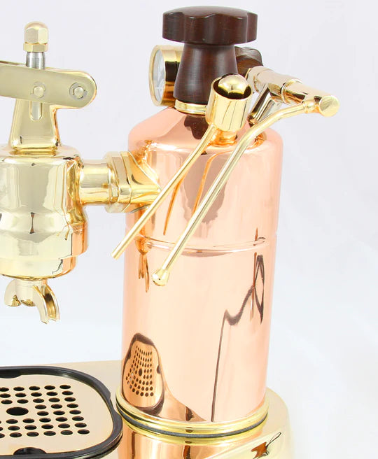 La Pavoni Professional PB16 Copper and Brass details